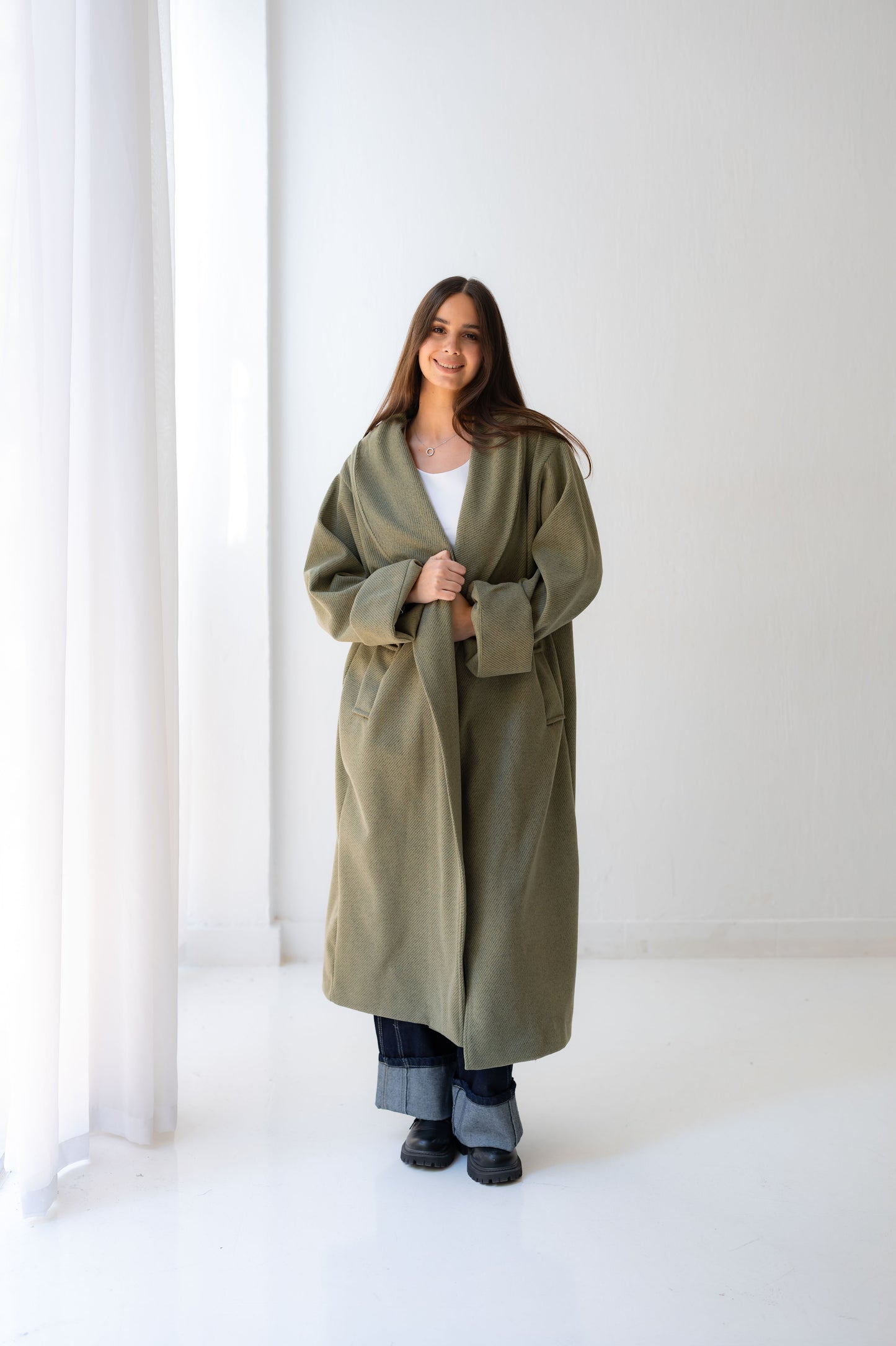 All Eyes Here Coat - Olive