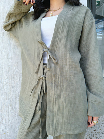 Double Stripe Set - Olive