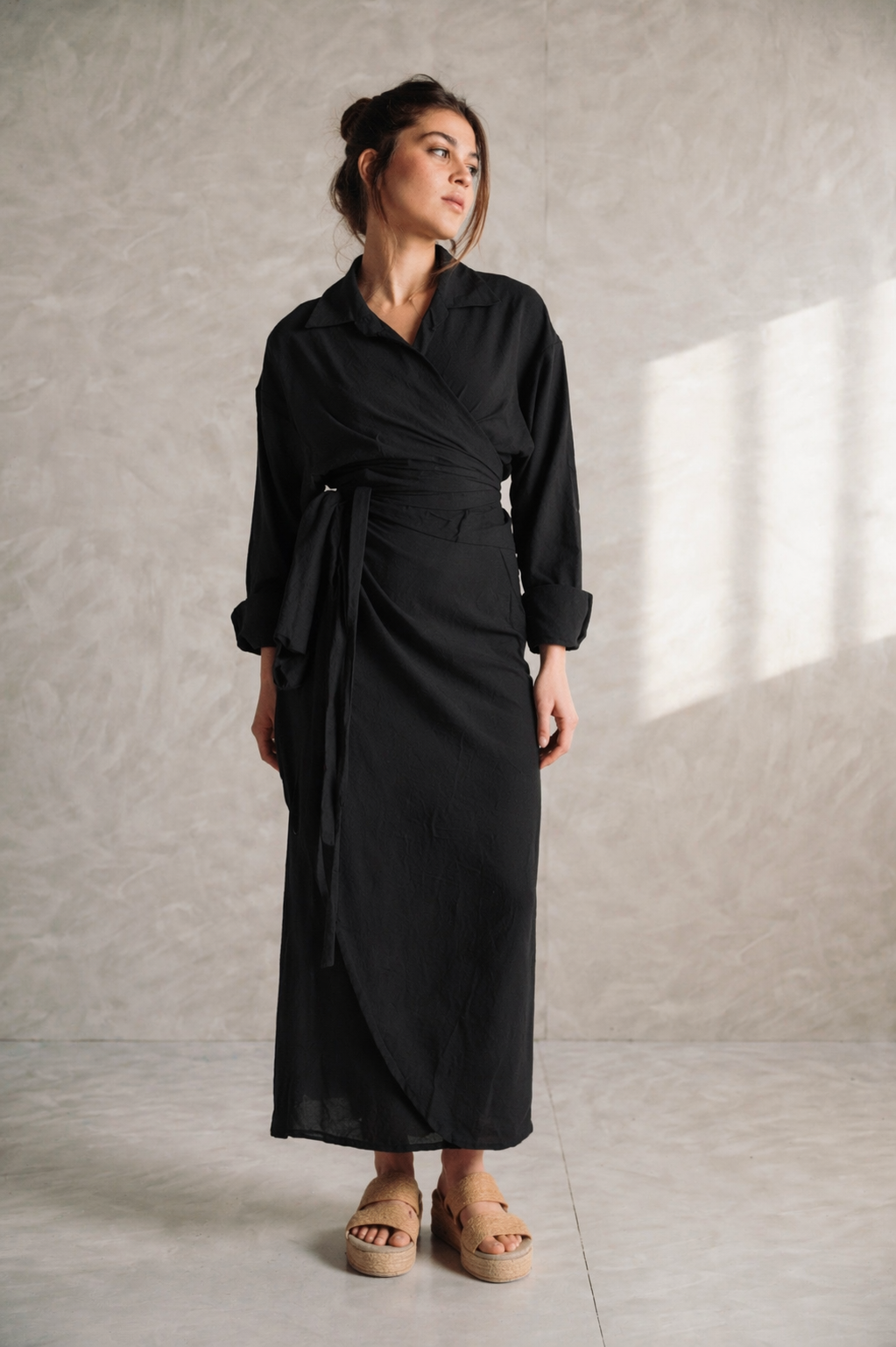 Linen Wrap Me Set - Black