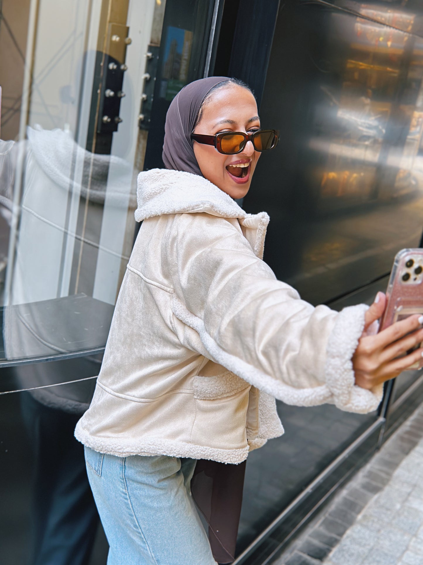 Double Sided Jacket - Lightbeigexcream