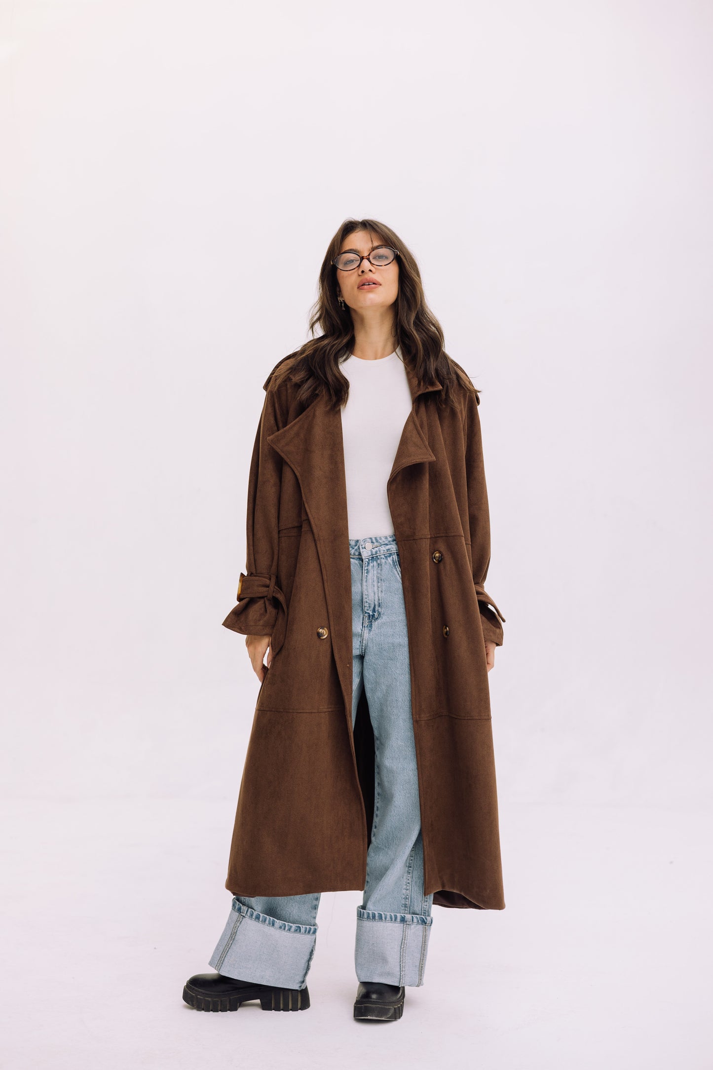 City Girl Trench Coat - Brown