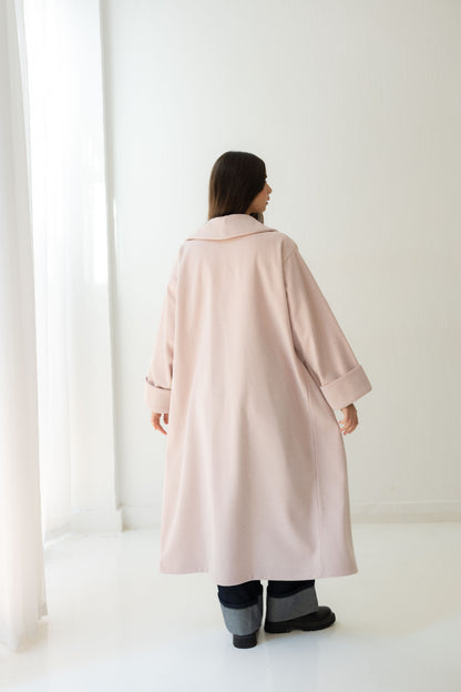 All Eyes Here Coat - Soft Pink