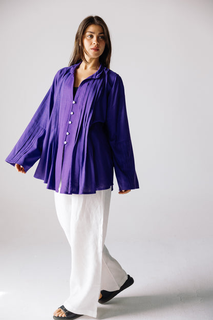 Pleated Top - Violet