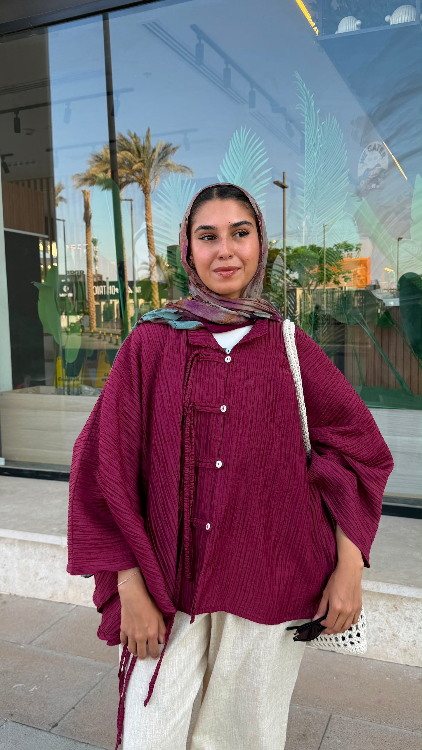 Rahaf Top - Burgundy