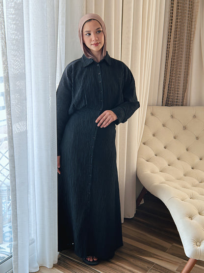 Dreamy Crinkled Dress - Black