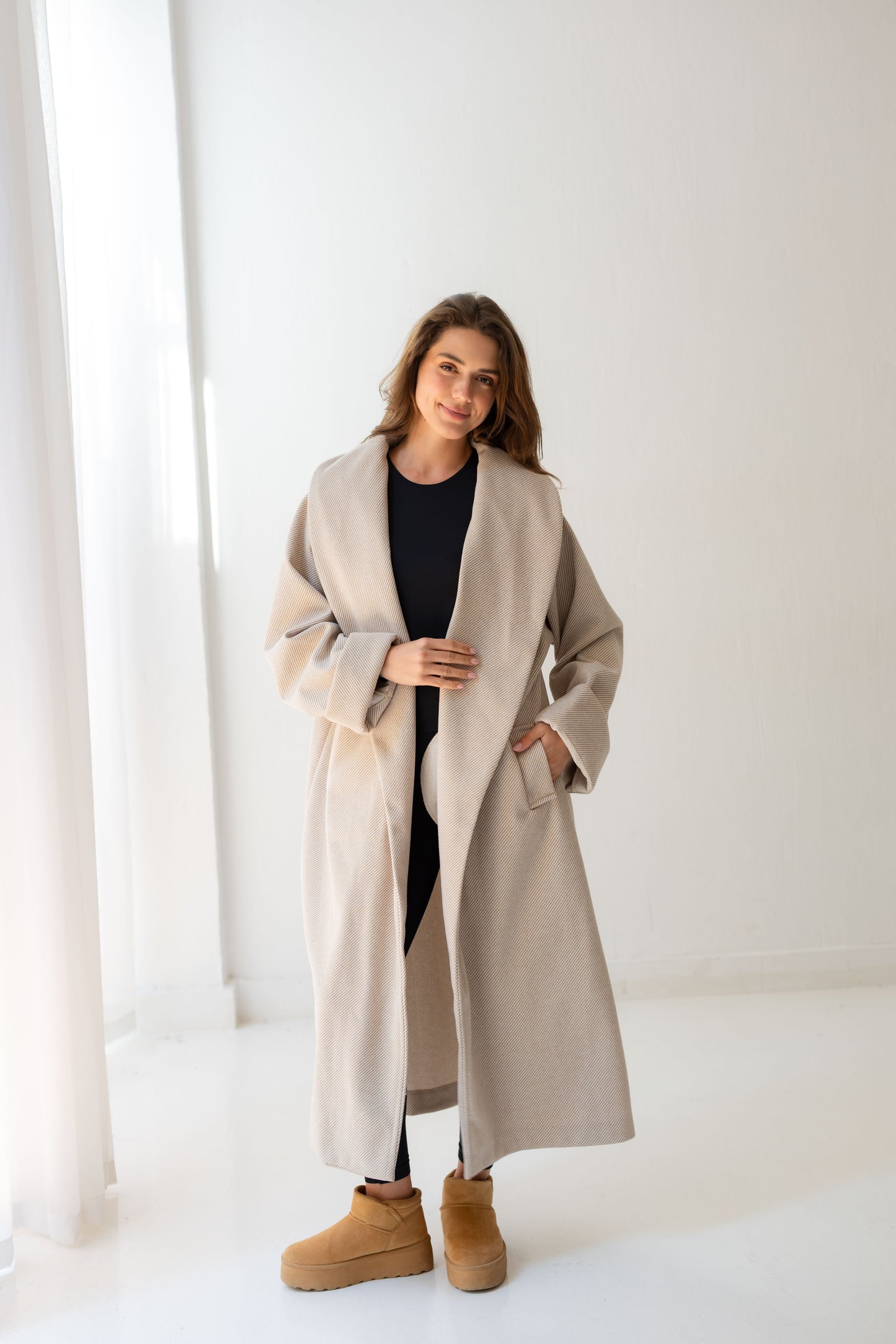 All Eyes Here Coat - Cream