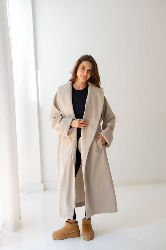 All Eyes Here Coat - Cream