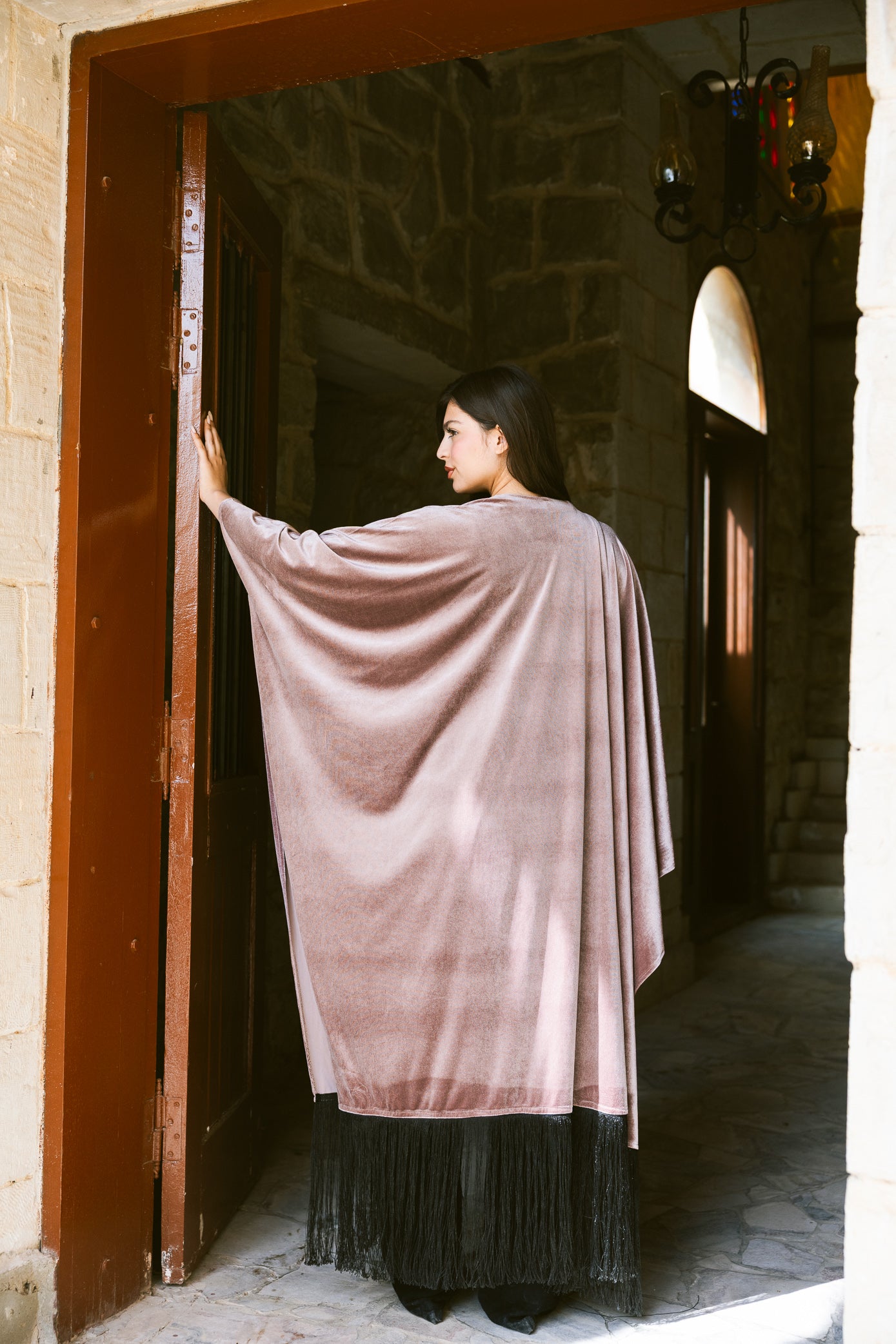 Fringe Edit Kaftan - Dusty Rose