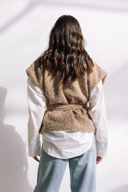 Shimmer Base Edit Vest - Mocha