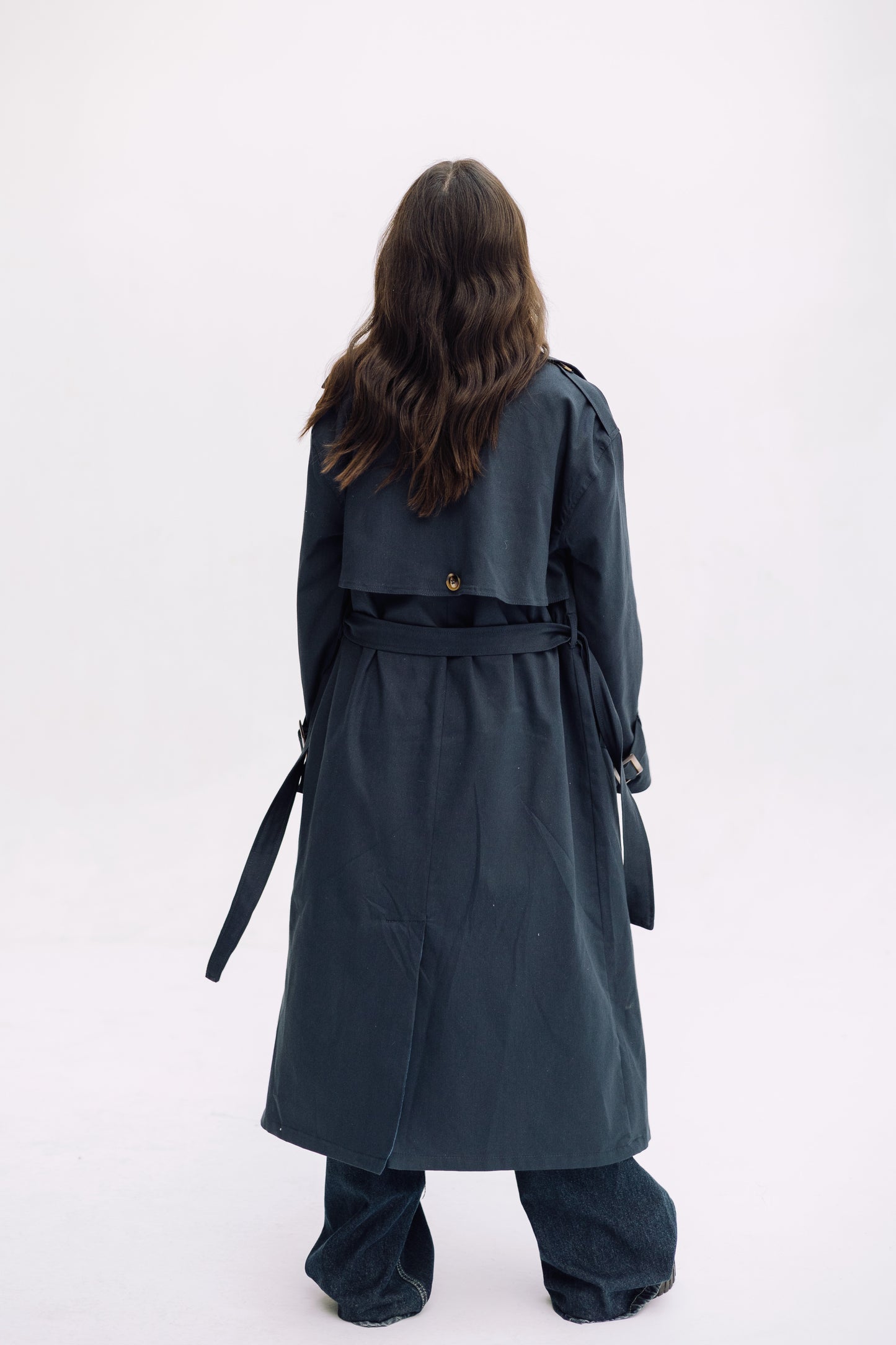 Trench Coat - Navy Blue