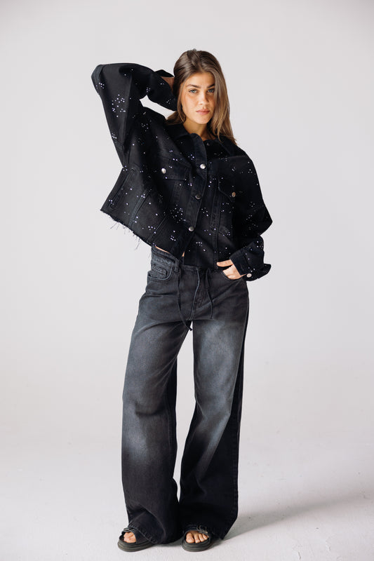 Starfall Denim Jacket - Black