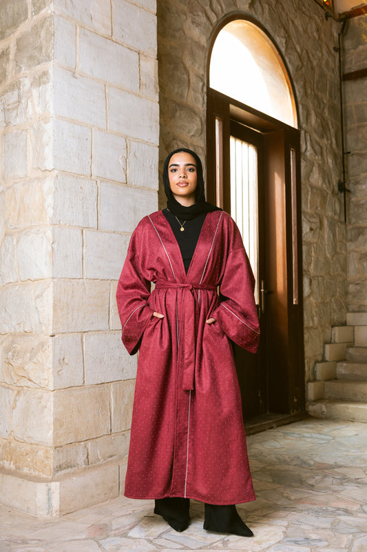 Sky Dust Kaftan - Burgundy