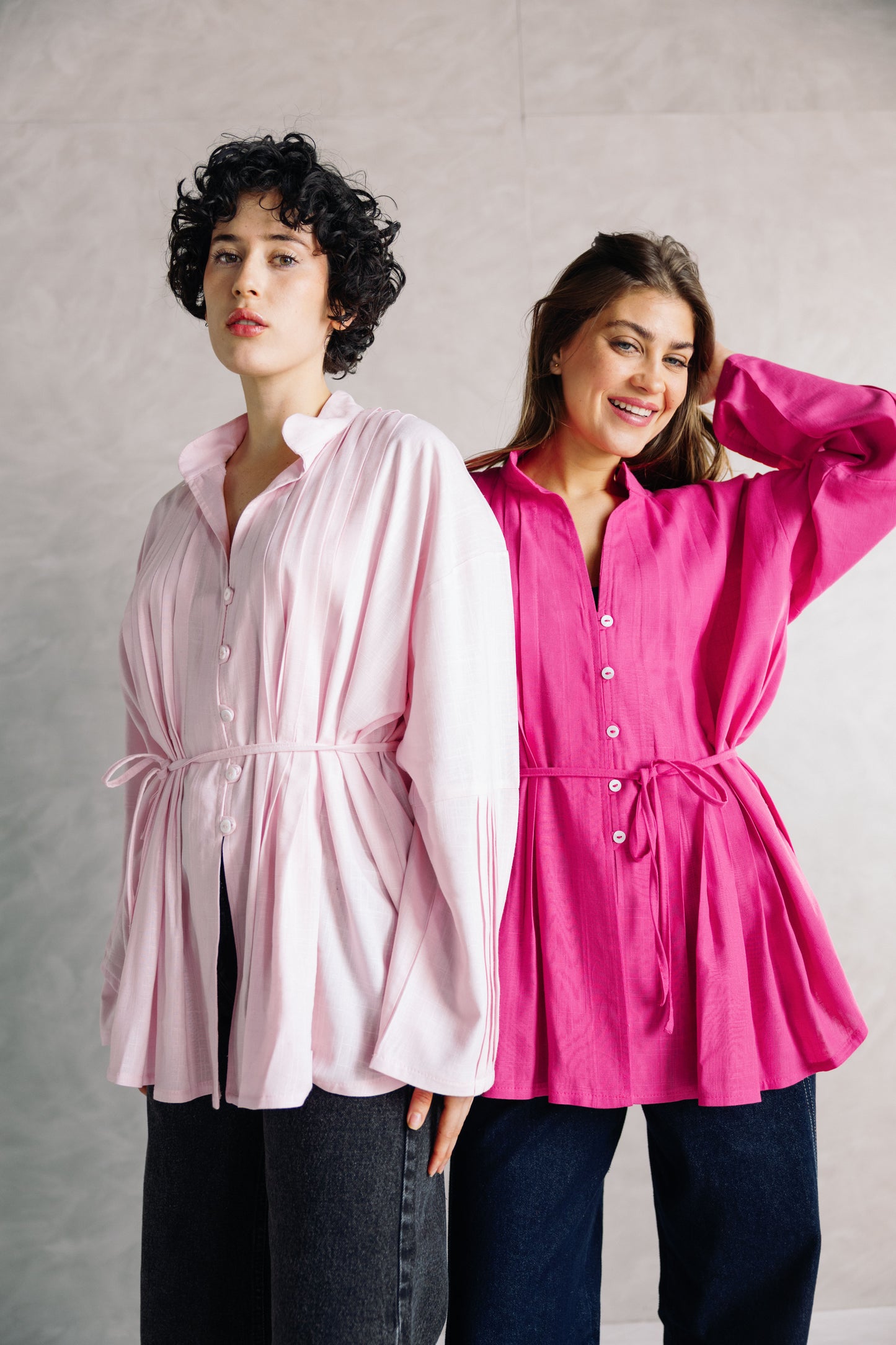 Pleated Top - Rose