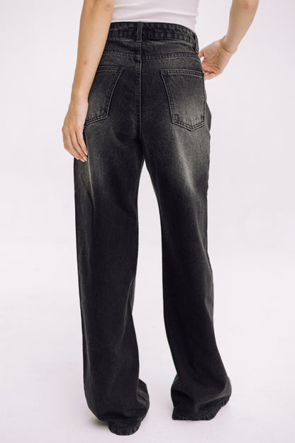 Elevated Belted Denim - Noir Black