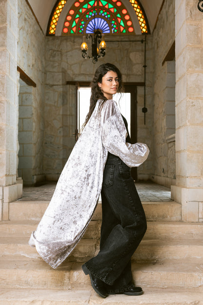 Moonfall Kimono - Silver