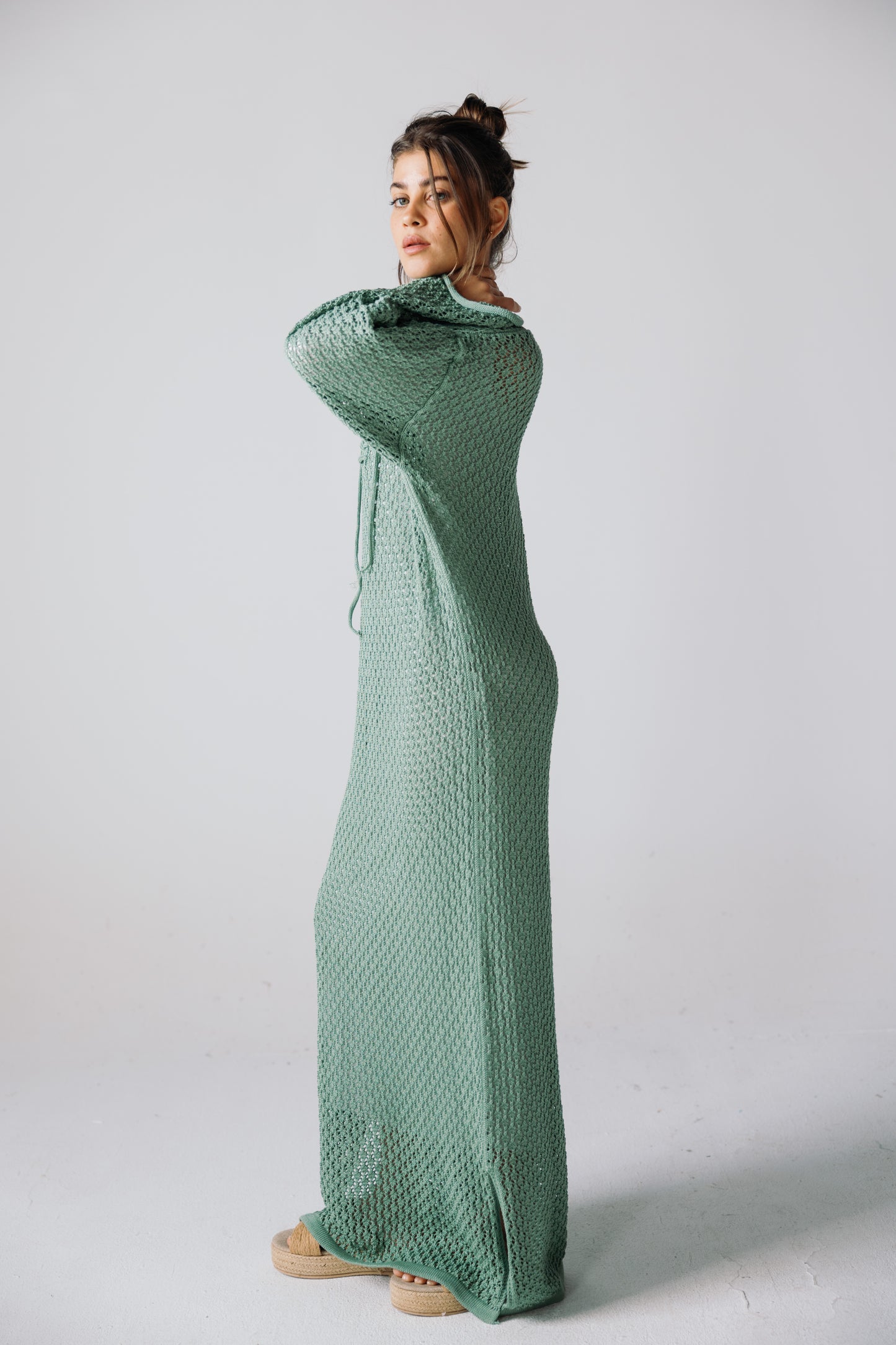 Earthy Knit Dress - Olive