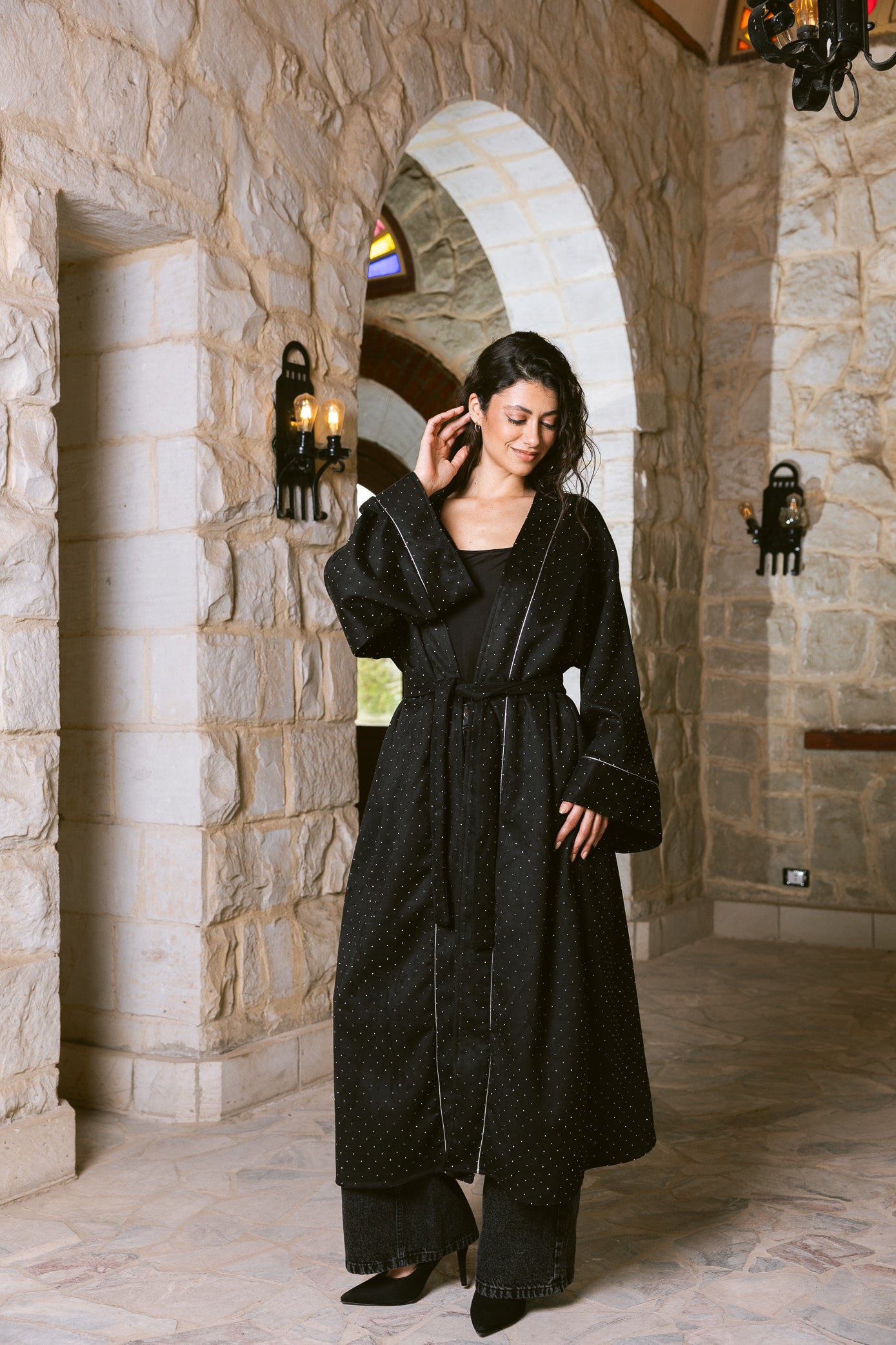 Sky Dust Kaftan - Black