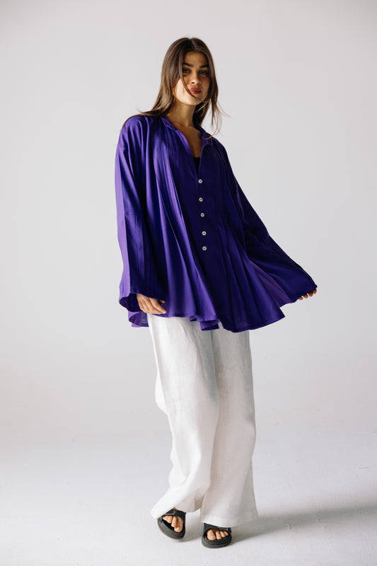 Pleated Top - Violet