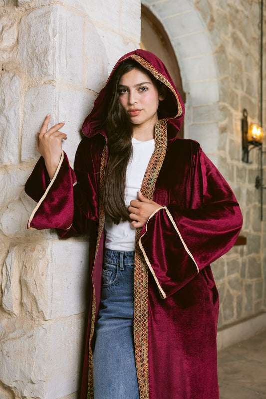 Zahra Kaftan - Burgundy