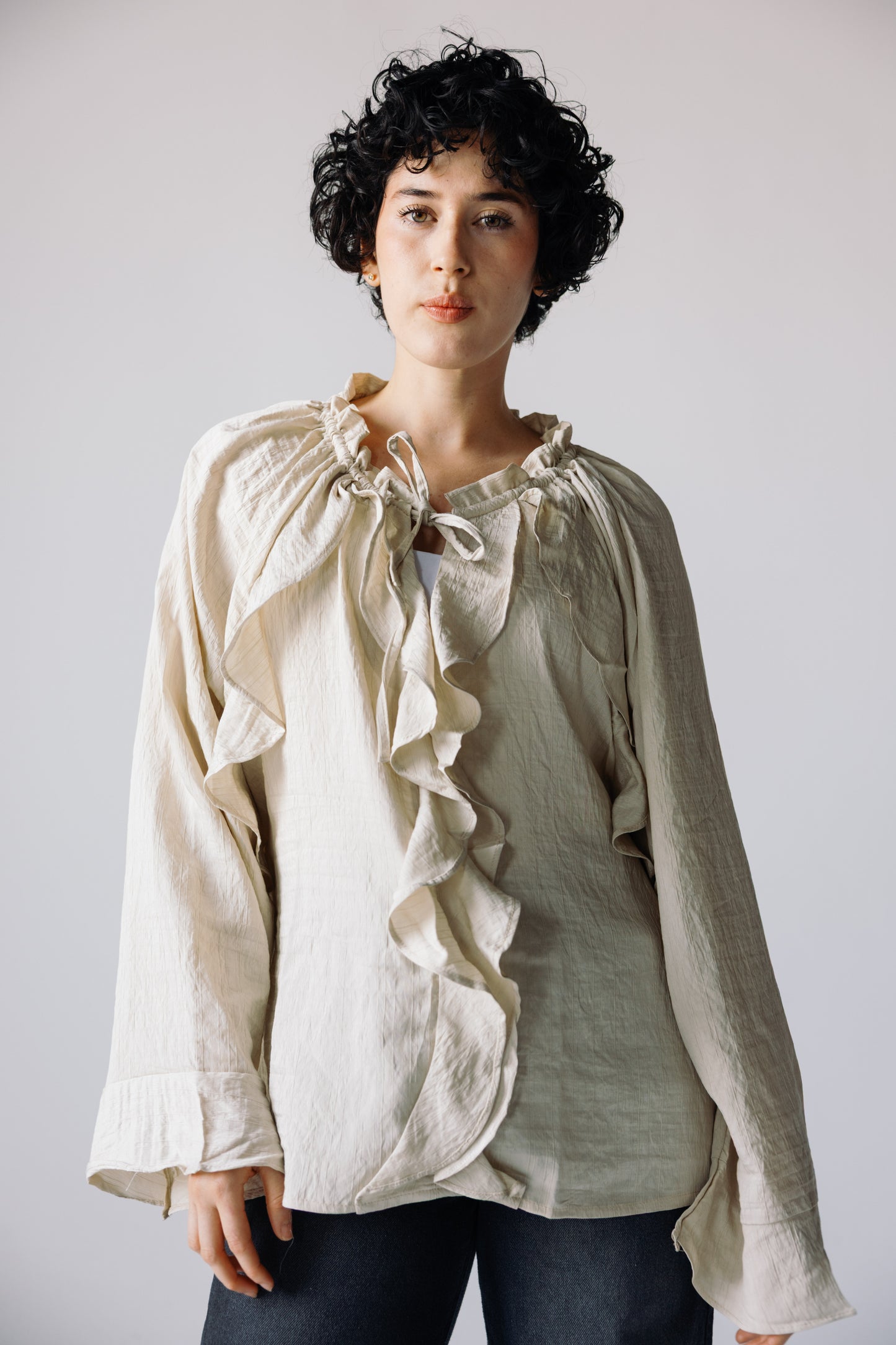 Ruffles Top - Cream