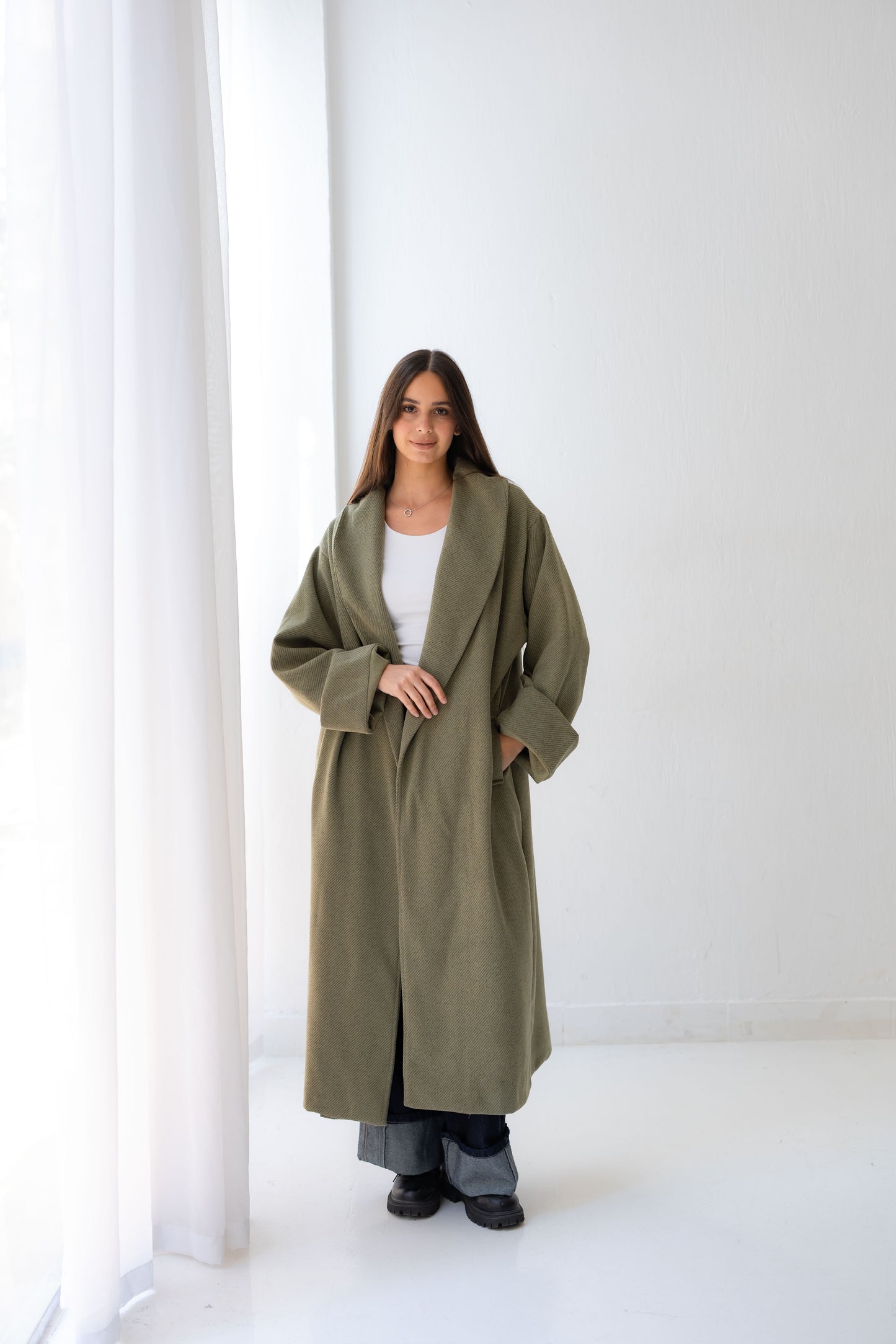 All Eyes Here Coat - Olive