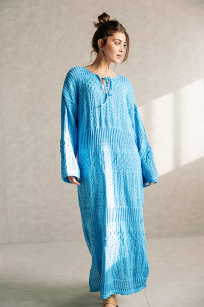 That Girl Knit Dress - Sky Blue