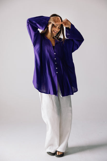 Pleated Top - Violet