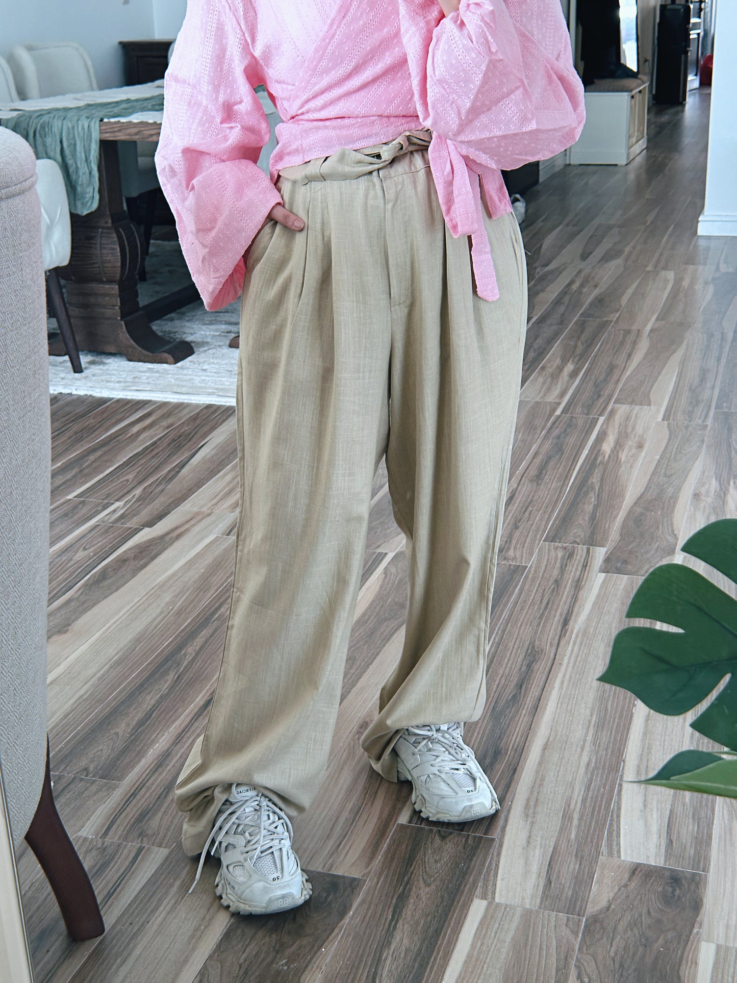 Old Money Linen Pants - Cafe