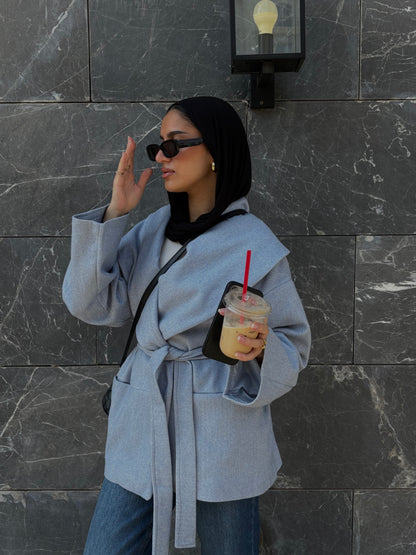 Winter Pearl Jacket - Baby Blue