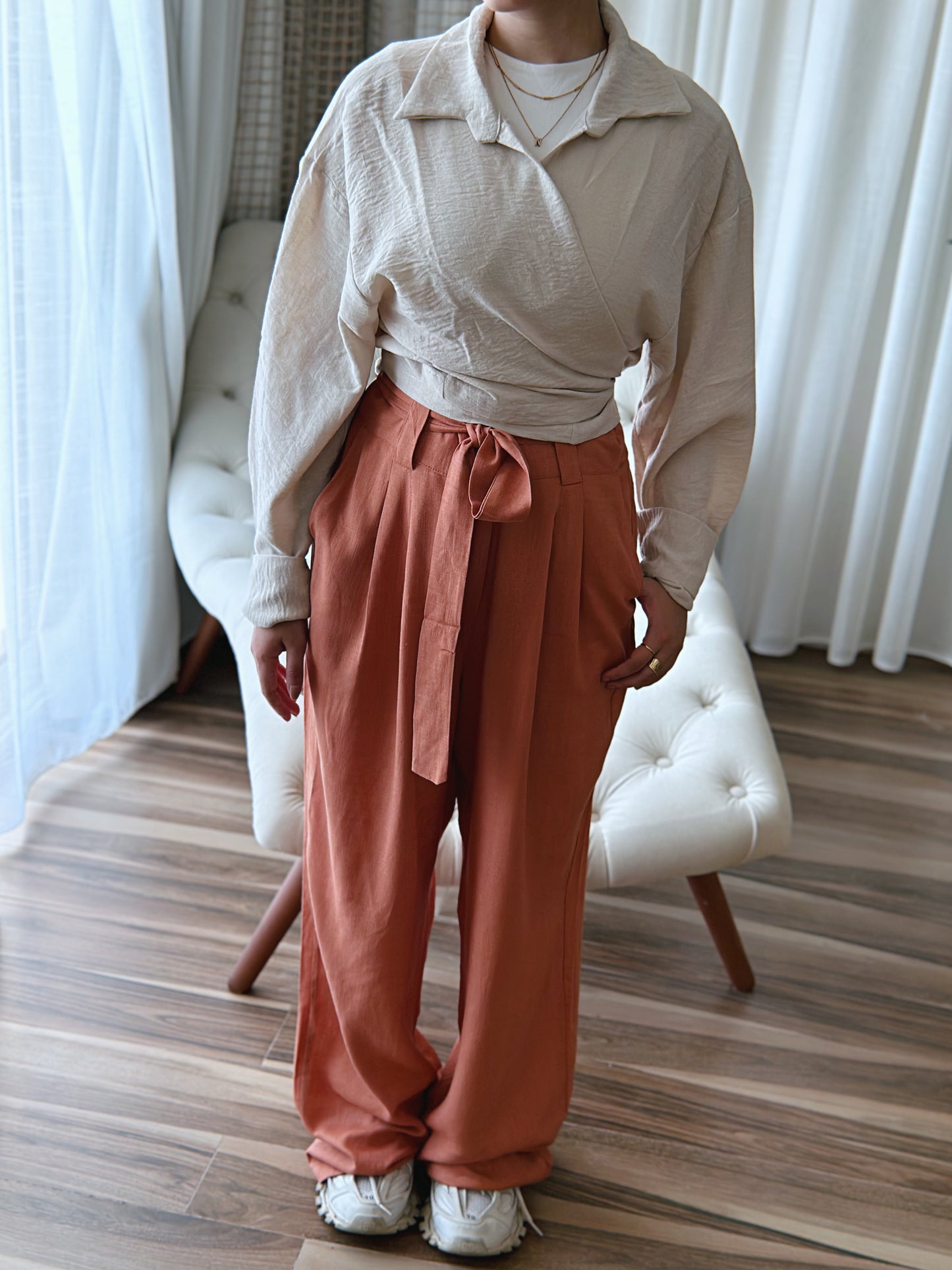 Old Money Linen Pants - Peach