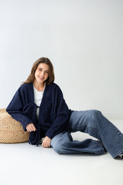 Wide Flow Denim Pants - Vintage Blue