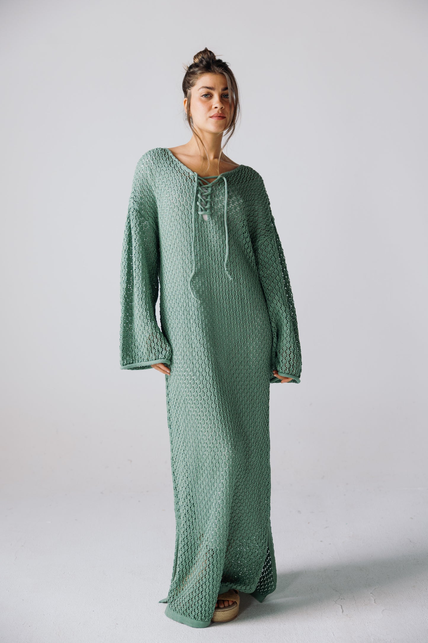 Earthy Knit Dress - Olive