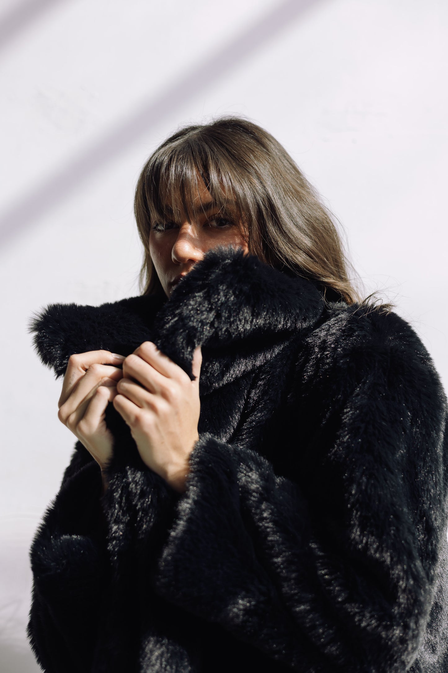 Scandi Fur Jacket - Black