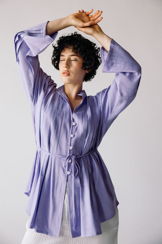 Pleated Top - Lilac