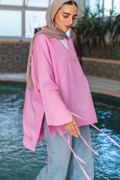 Linen Soul Top - Pink