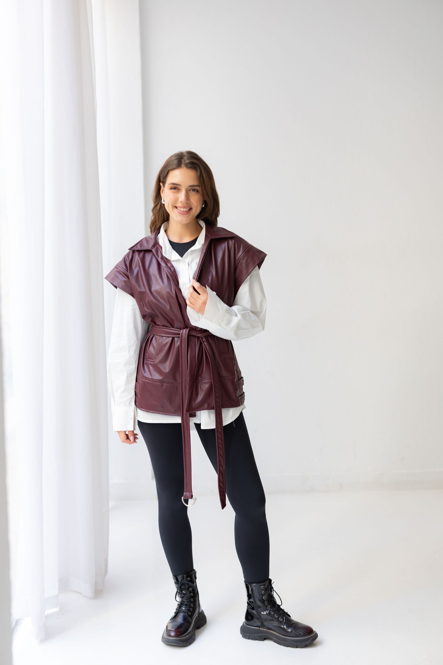 Statement Vest - Burgandy