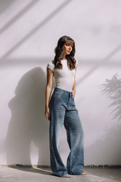 Showstopper Denim Pants - Washed Blue