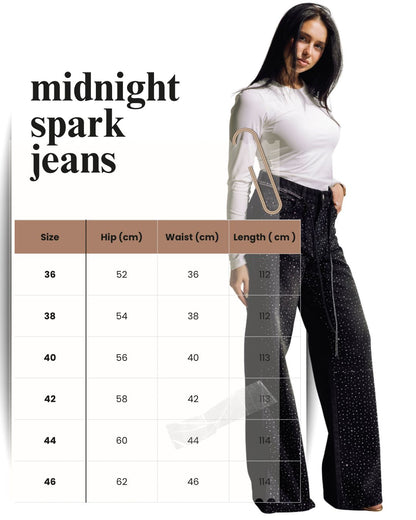 Midnight Spark Jeans - Noir Black