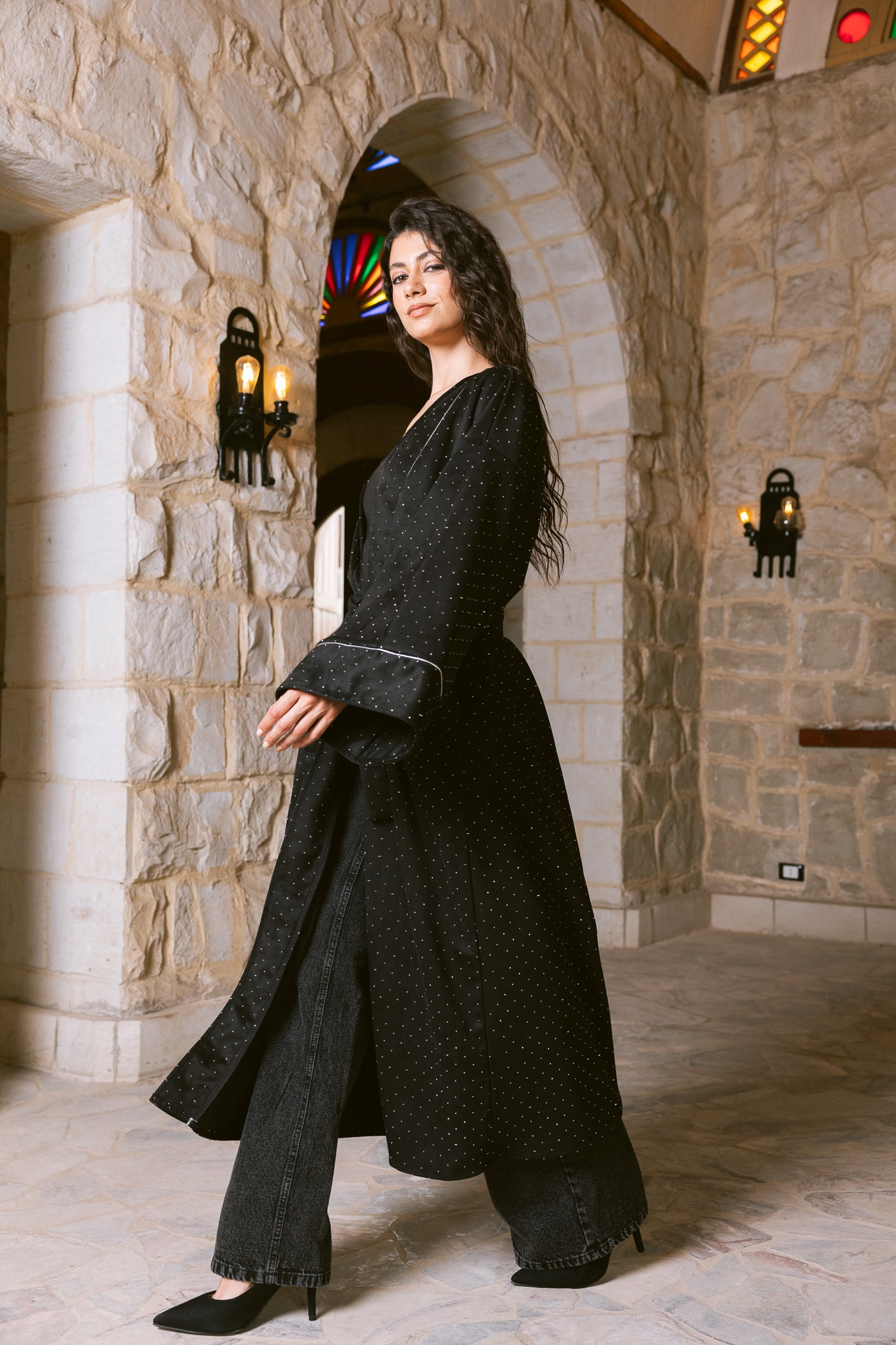 Sky Dust Kaftan - Black