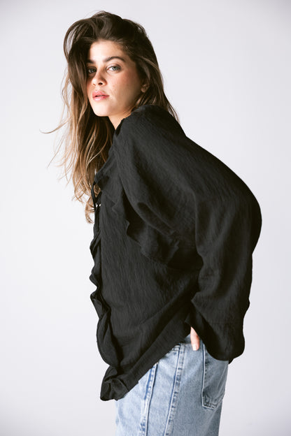 Ruffles Top - Black
