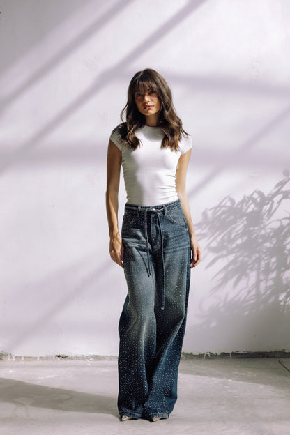 Midnight Spark Jeans - Smoky Blue