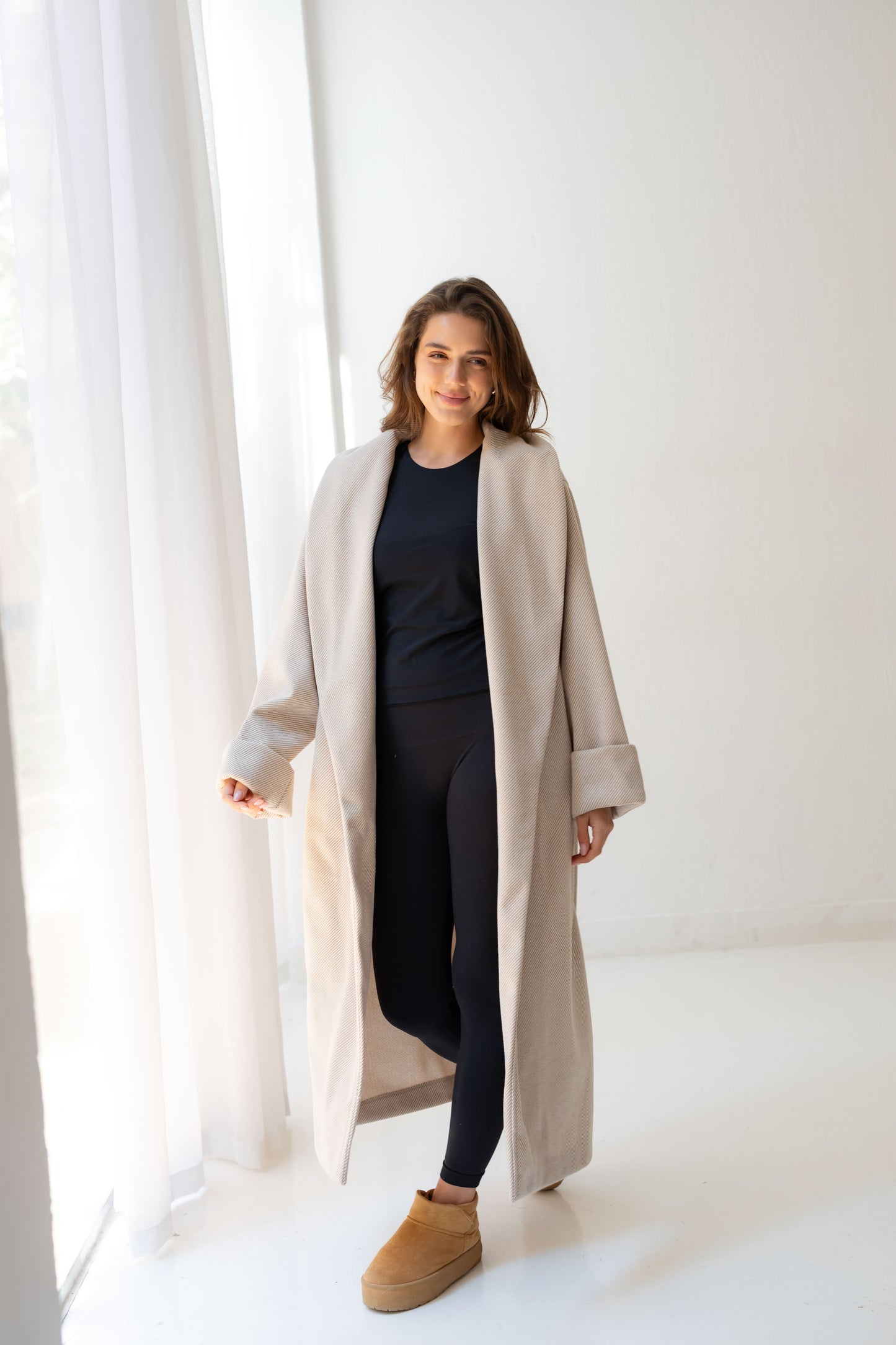 All Eyes Here Coat - Cream