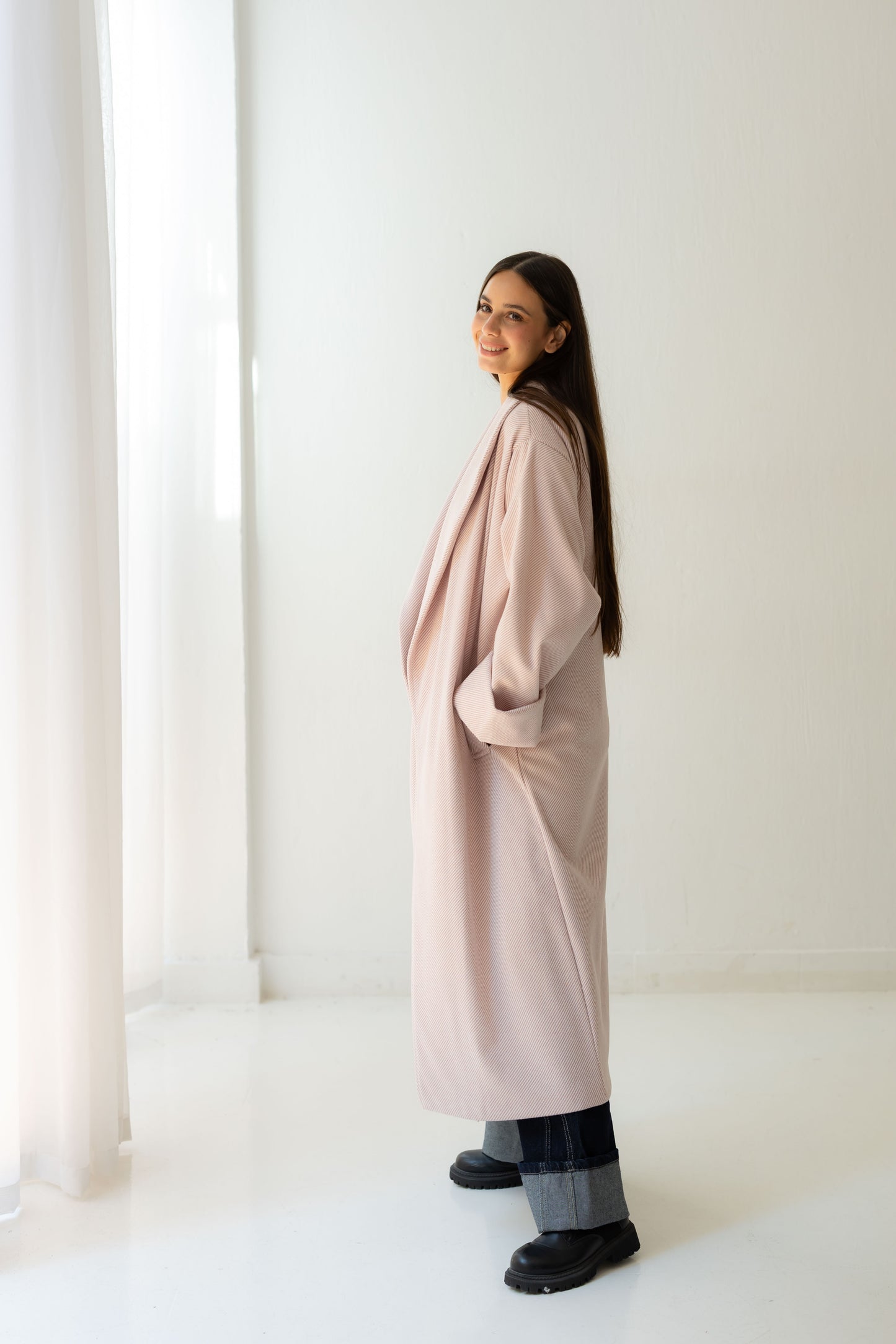 All Eyes Here Coat - Soft Pink