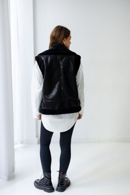 Winter Armor Leatherxfur Vest