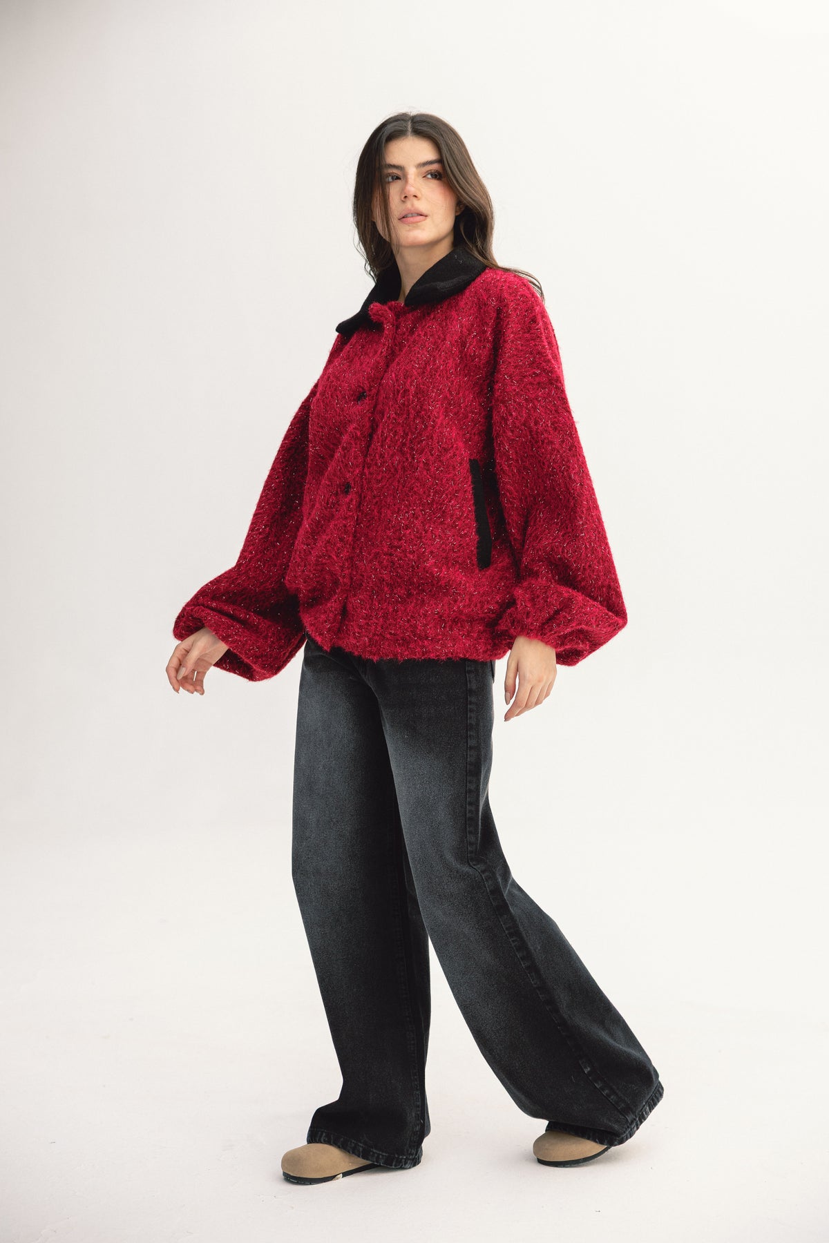 Nonchalant Jacket - Cherry Red