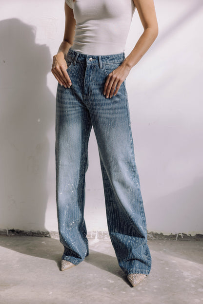 Showstopper Denim Pants - Washed Blue