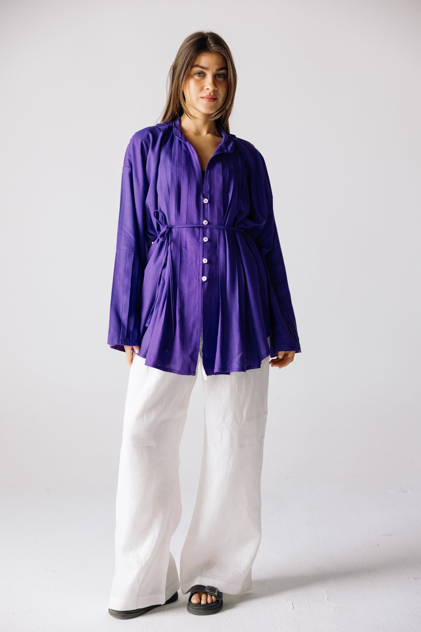 Pleated Top - Violet