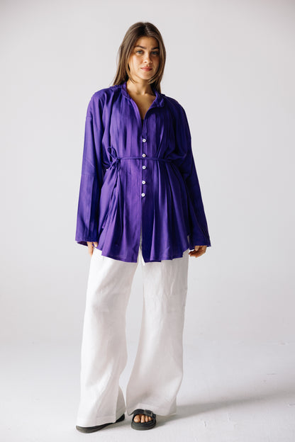 Pleated Top - Violet