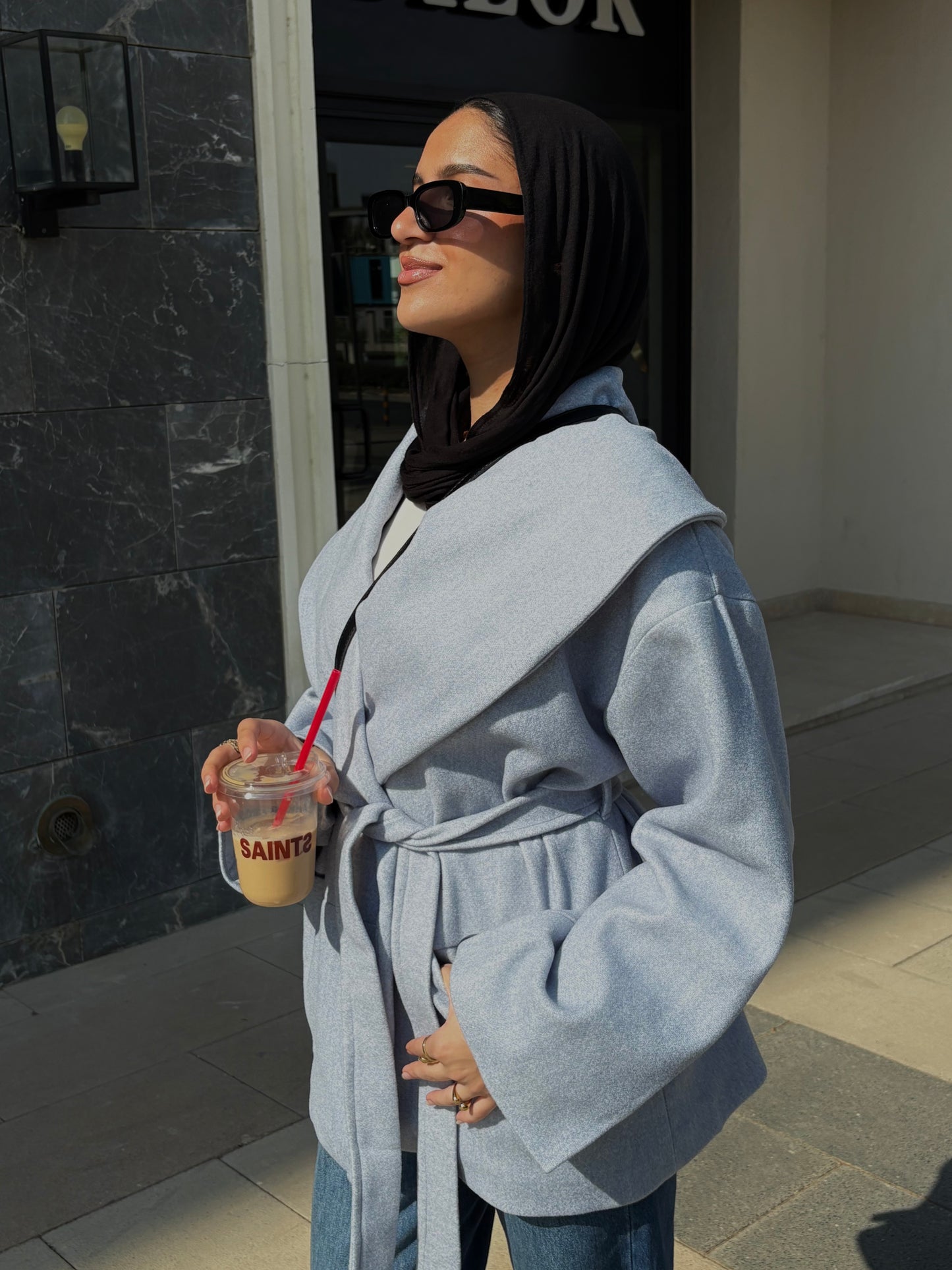 Winter Pearl Jacket - Baby Blue