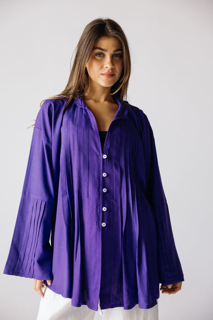 Pleated Top - Violet